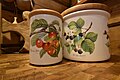 Two Portmeirion “botanical” jars depicting Bigarreaux cherry and wild blackberry