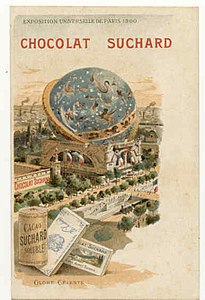 The Globe Céleste was featured in an advertisement for Suchard Chocolate