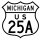 US Highway 25A marker