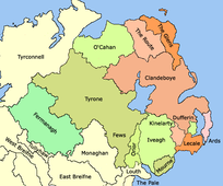 Early 16th century – General boundaries of lordships in Ulster.