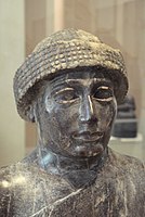 Portrait of Sumerian ruler Ur-Ningirsu, son of Gudea, c.2100 BCE. Louvre Museum.