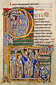 Initial at the start of the "Our Father"