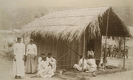 The 'Congolese Village' human zoo during the exhibition