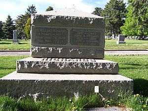 Back of Willard Richards' grave marker