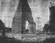 Image showing a building damaged so badly that only the corner remained standing