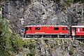 Zug auf der Albulabahn zwischen Bergün und Preda im Kanton Graubünden, 2012
