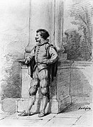 Courtier Standing by a Column, by Adolphe-René Lefèvre, c. 1860