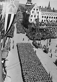 Aufmarsch von SA- und SS-Abteilungen beim Reichsparteitag 1934