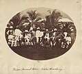 Sikhs from the Perak Armed Police wrestling in Perak, Malaya, ca.1880–1890