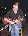 Cillian Vallely playing Irish Uilleann pipes.