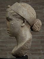 Profile view of the Vatican Cleopatra