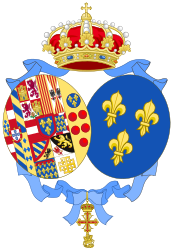 Coat of arms used as Duchess of Calabria (1965–2015)
