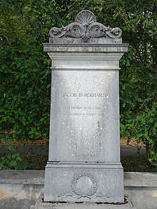 Ehren-Grab für Jacob Burckhardt (1818–1897) auf dem Friedhof am Hörnli
