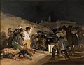 The Third of May 1808; by Francisco Goya; 1814; oil on canvas; 2.68 × 3.47 m; Museo del Prado (Madrid, Spain)[196]