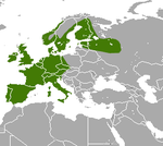 Verbreitungskarte Erinaceus europaeus