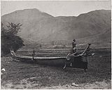 Batak canoe, Sumatra (1870)