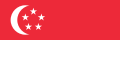 Flag of Singapore (1965): crescent and five stars