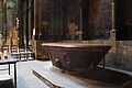 Font of Metz Cathedral in France is an ancient Roman bath converted into a baptismal font