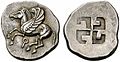 Silbermünzen aus Korinth, ~550–500 v. Chr.