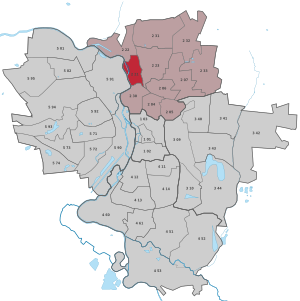 Lage des Stadtteils Trotha (Halle (Saale)) in Halle (Saale) (anklickbare Karte)