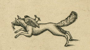A fox, detail from Foxe's map