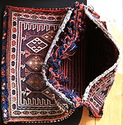 Saddle bag shown open one side