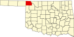 State map highlighting Harper County