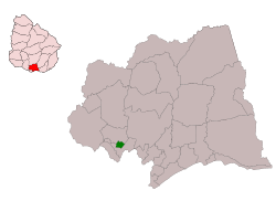 Location of 18 de Mayo in the Canelones Departament