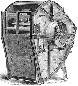1891 illustration of a rotary fulling mill