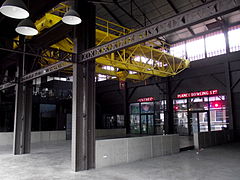 An overhead crane in building 117, which became a leisure complex
