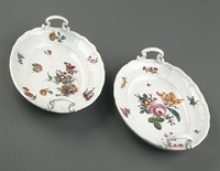 Two "osier pattern" dishes of the first "Sulkowski" type, 1755–60