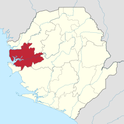 Location of Port Loko District in Sierra Leone