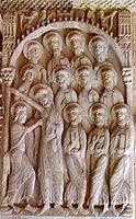 Relief in the Romanesque cloister at the Abbey of Santo Domingo de Silos, c. 1150