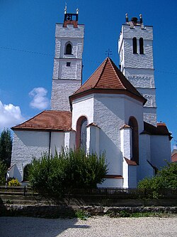 Church of Saint Martin with its characteristic towers