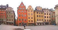 Panoramic view of Stortorget 22–14. Composite of three photos.