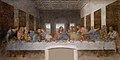 Leonardo da Vinci's "The Last Supper" painting, located inside the Santa Maria delle Grazie, in Milan, Italy.
