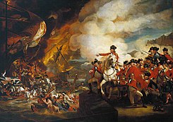 Defeat of the floating batteries by John Singleton Copley - climax of the Great Siege of Gibraltar in 1782. Elliot is on the white horse