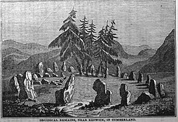 'Druidical remains, near Keswick, Cumberland', Robert Sears 1843