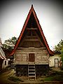 Traditional Batak house at Ambarita, Lake Toba