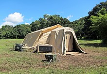 Joint Expeditionary Collective Protection tent testing at a TRTC site, after being tested at YTC