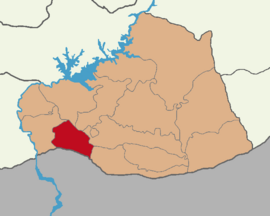 Map showing Suruç District in Şanlıurfa Province