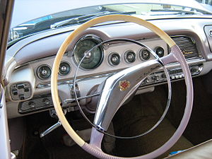 Instrument panel and steering wheel.