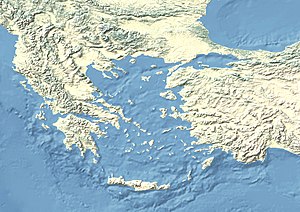 Siege of Sardis (547 BC) is located in The Aegean Sea area