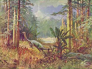 Illustration of Anchisaurus by Lancelot Speed.