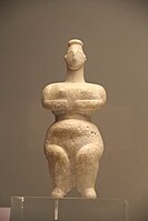 Ancient Greece Neolithic stone figurine, 6500-3300 BC.