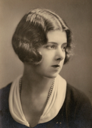 British novelist Angela du Maurier with bobbed hair, 1920s