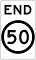(R4-12) End of 50 km/h Speed Limit