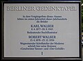Berlin-Charlottenburg, Berliner Gedenktafel für Karl Walser und Robert Walser