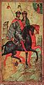Icon of Saints Boris and Gleb on horseback. Moscow, mid 14th century (Tretyakov Gallery).