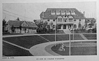 Oval running track and large indoor gymnasium, Collège d'athlètes (1914)